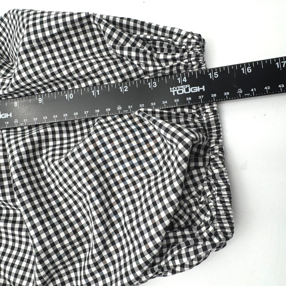 OLD NAVY NWT Women's 2X Black White Gingham Waist-Defined Puff-Sleeve Mini Dress - Picture 10 of 10